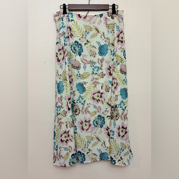 LOFT Petite Garden Chiffon Paneled Midi Skirt - Picture 5 of 5